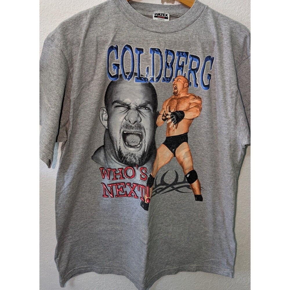 Goldberg Wrestling T-Shirt "Who's Next" WWE/WCW Tee Size XL Vintage 90's (412m)